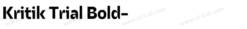 Kritik Trial Bold字体转换
